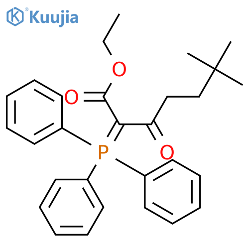 Heptanoic acid, 6,6-dimethyl-3-oxo-2-(triphenylphosphoranylidene)-,ethyl ester structure