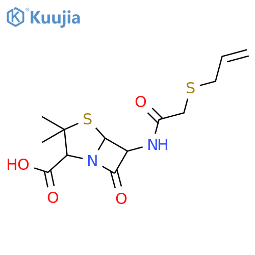 4-Thia-1-azabicyclo[3.2.0]heptane-2-carboxylicacid, 3,3-dimethyl-7-oxo-6-[[2-(2-propenylthio)acetyl]amino]-, (2S,5R,6R)- structure