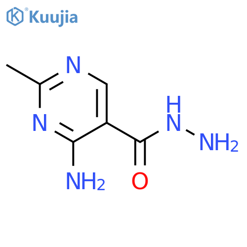 5-Pyrimidinecarboxylic acid, 4-amino-2-methyl-, hydrazide structure