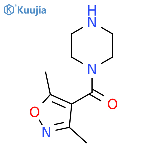 (3,5-Dimethylisoxazol-4-yl)(piperazin-1-yl)methanone structure