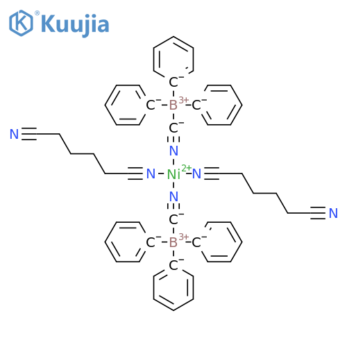 Nickel, bis[(cyano-C)triphenylborato(1-)-N]bis(hexanedinitrile-N)- structure