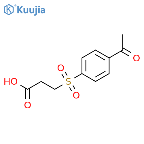 Propanoic acid, 3-[(4-acetylphenyl)sulfonyl]- structure
