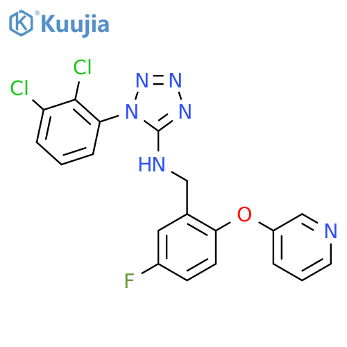 1H-Tetrazol-5-amine,1-(2,3-dichlorophenyl)-N-[[5-fluoro-2-(3-pyridinyloxy)phenyl]methyl]- structure