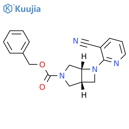 3,6-Diazabicyclo[3.2.0]heptane-3-carboxylic acid,6-(3-cyano-2-pyridinyl)-, phenylmethyl ester, (1R,5R)- structure