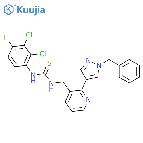 Thiourea,N-(2,3-dichloro-4-fluorophenyl)-N'-[[2-[1-(phenylmethyl)-1H-pyrazol-4-yl]-3-pyridinyl]methyl]- structure