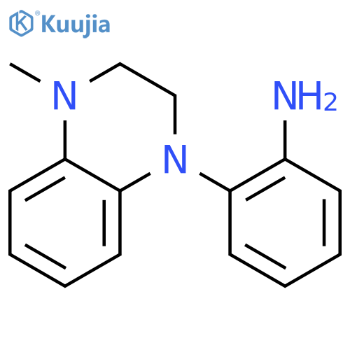 2-(3,4-dihydro-4-methyl-1(2H)-quinoxalinyl)-Benzenamine structure