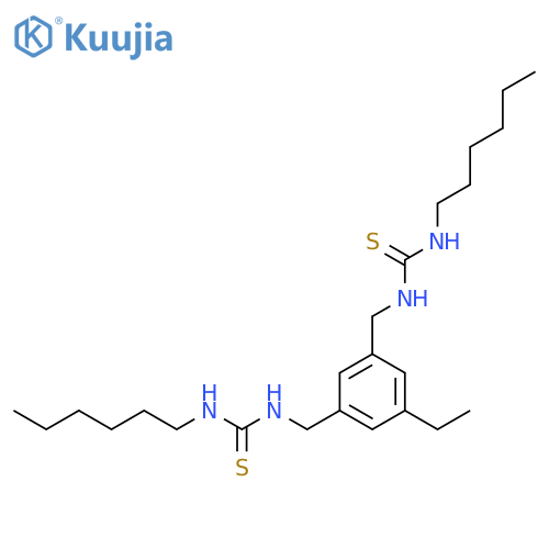 Thiourea, N,N''-[(5-ethyl-1,3-phenylene)bis(methylene)]bis[N'-hexyl- structure