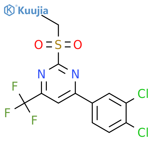 4-(3,4-dichlorophenyl)-2-(ethanesulfonyl)-6-(trifluoromethyl)pyrimidine structure