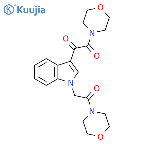1-(morpholin-4-yl)-2-{1-2-(morpholin-4-yl)-2-oxoethyl-1H-indol-3-yl}ethane-1,2-dione structure