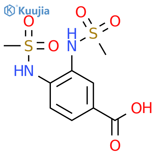 Benzoic acid, 3,4-bis[(methylsulfonyl)amino]- structure