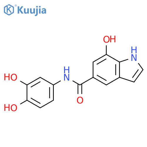 1H-Indole-5-carboxamide, N-(3,4-dihydroxyphenyl)-7-hydroxy- structure