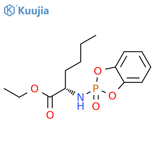 L-NORLEUCINE, N-(2-OXIDO-1,3,2-BENZODIOXAPHOSPHOL-2-YL)-, ETHYL ESTER structure