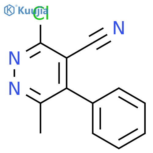 3-chloro-6-methyl-5-phenyl-4-Pyridazinecarbonitrile structure