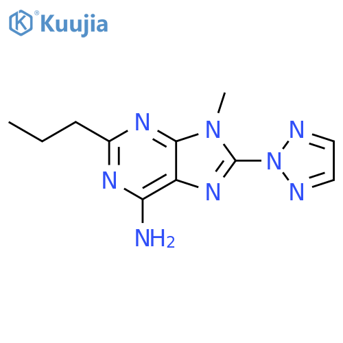 9H-Purin-6-amine, 9-methyl-2-propyl-8-(2H-1,2,3-triazol-2-yl)- structure