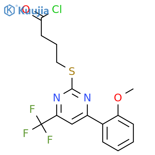 <br>4-[4-(2-Methoxy-phenyl)-6-trifluoromethyl-pyrimidin-2-ylsulfanyl]-butyryl c hloride structure
