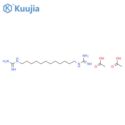 Acetic acid;2-[12-(diaminomethylideneamino)dodecyl]guanidine structure