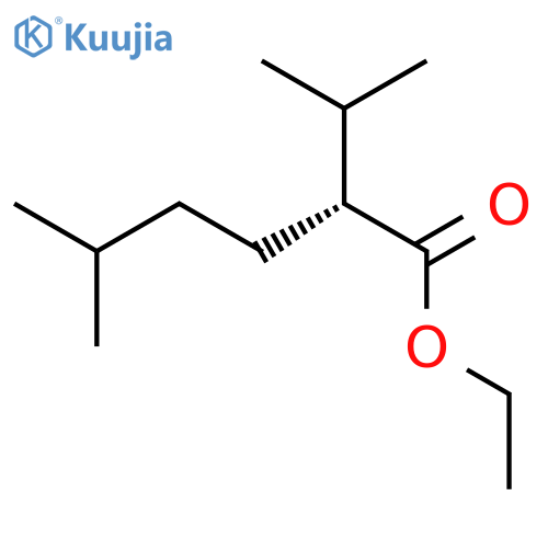 Hexanoic acid, 5-methyl-2-(1-methylethyl)-, ethyl ester, (R)- structure