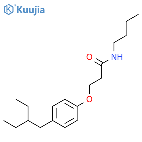 PROPANAMIDE, N-BUTYL-3-[4-(2-ETHYLBUTYL)PHENOXY]- structure