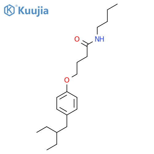 Butanamide, N-butyl-4-[4-(2-ethylbutyl)phenoxy]- structure