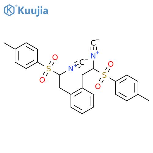 Benzene, 1,2-bis[2-isocyano-2-[(4-methylphenyl)sulfonyl]ethyl]- structure