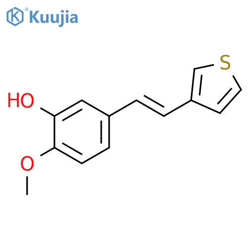 Phenol, 2-methoxy-5-[2-(3-thienyl)ethenyl]- structure