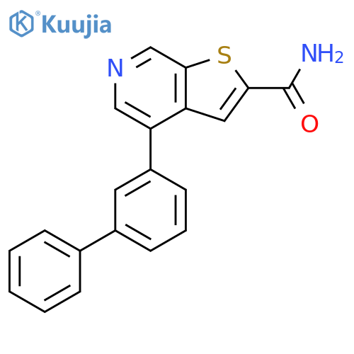 Thieno[2,3-c]pyridine-2-carboxamide, 4-[1,1'-biphenyl]-3-yl- structure