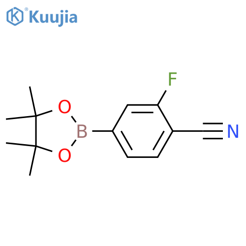 2-Fluoro-4-(4,4,5,5-tetramethyl-1,3,2-dioxaborolan-2-YL)benzonitrile structure