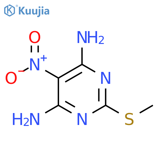 2-(methylthio)-5-nitropyrimidine-4,6-diamine structure