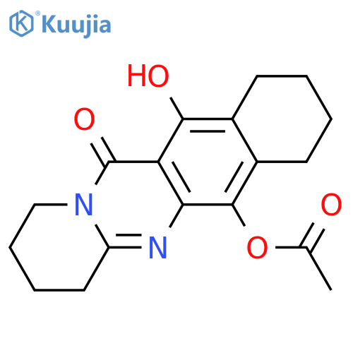12H-Benzo[g]pyrido[2,1-b]quinazolin-12-one, 6-(acetyloxy)-1,2,3,4,7,8,9,10-octahydro-11-hydroxy- structure