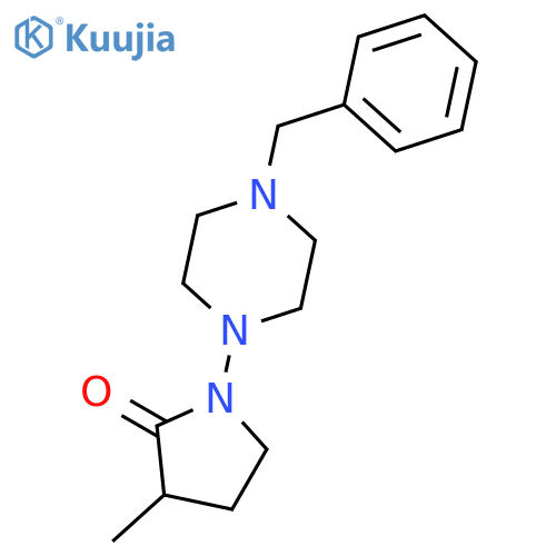 2-PYRROLIDINONE, 3-METHYL-1-[4-(PHENYLMETHYL)-1-PIPERAZINYL]- structure