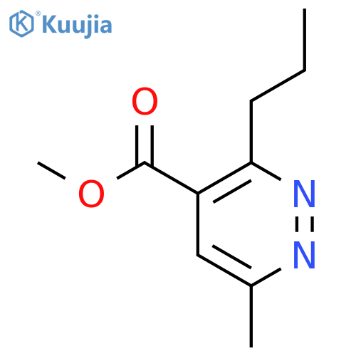 4-Pyridazinecarboxylic acid, 6-methyl-3-propyl-, methyl ester structure