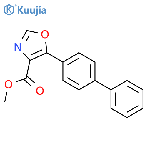 4-Oxazolecarboxylic acid, 5-[1,1'-biphenyl]-4-yl-, methyl ester structure