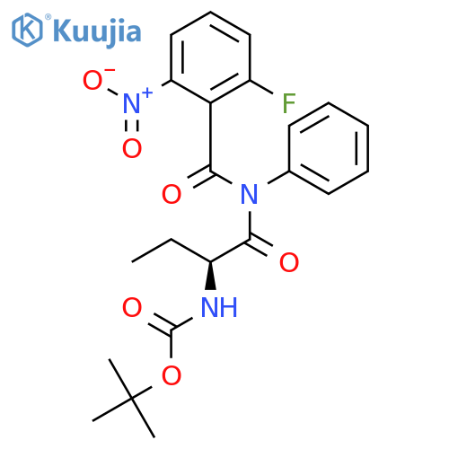 (S)-(1-(2-Fluoro-6-nitro-benzoyl)-phenyl-aminocarbonyl-propyl)-carbamic Acid tert-Butyl Ester structure