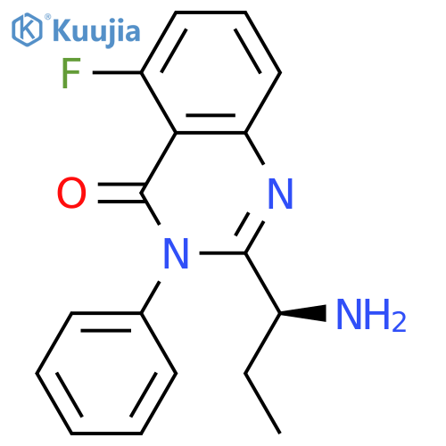 2-(1S)-1-Aminoprpyl-5-fluoro-3-phenyl-4(3H)-quinazolinone structure