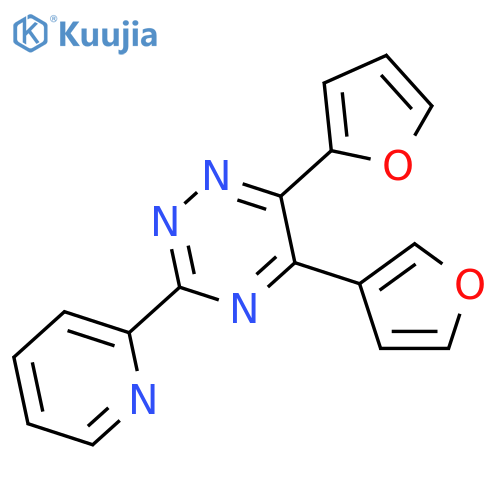 1,2,4-Triazine, 6-(2-furanyl)-5-(3-furanyl)-3-(2-pyridinyl)- structure