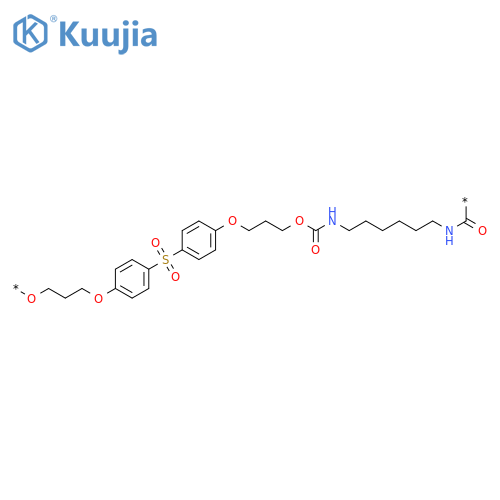 POLY(OXY-1,3-PROPANEDIYLOXY-1,4-PHENYLENESULFONYL-1,4-PHENYLENEOXY-1,3-PROPANEDIYLOXYCARBONYLIMINO-1,6-HEXANEDIYLIMINOCARBONYL) structure