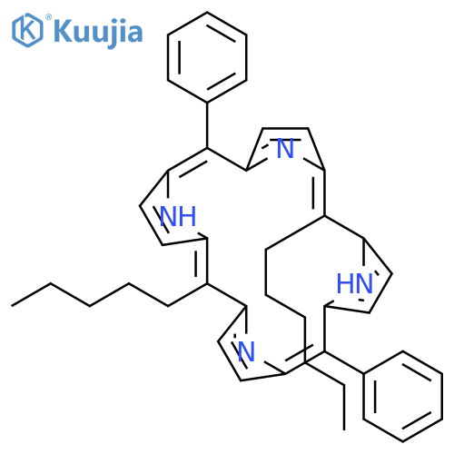 21H,23H-PORPHINE, 5-HEXYL-15-PENTYL-10,20-DIPHENYL- structure