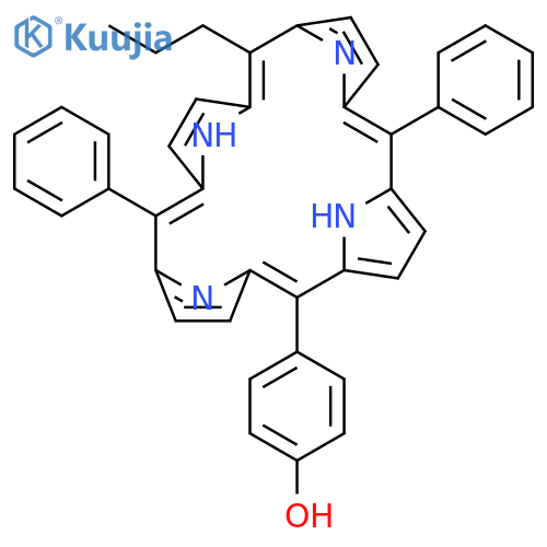 Phenol, 4-(10,20-diphenyl-15-propyl-21H,23H-porphin-5-yl)- structure