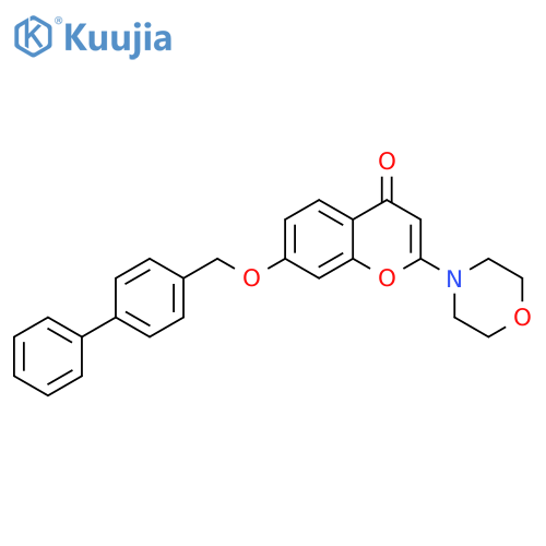 4H-1-Benzopyran-4-one,7-([1,1'-biphenyl]-4-ylmethoxy)-2-(4-morpholinyl)- structure