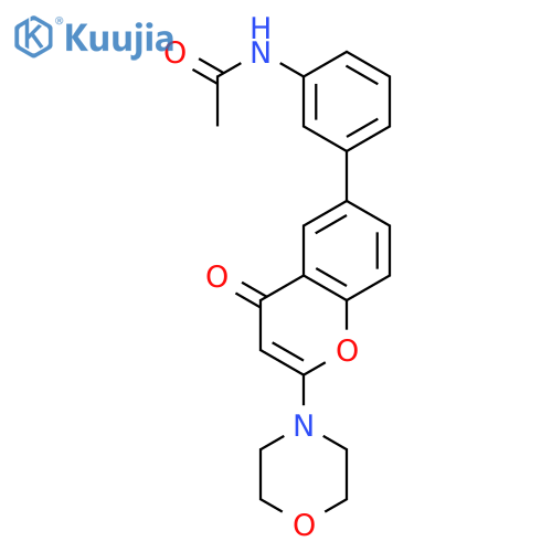 Acetamide,N-[3-[2-(4-morpholinyl)-4-oxo-4H-1-benzopyran-6-yl]phenyl]- structure