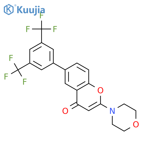 4H-1-Benzopyran-4-one,6-[3,5-bis(trifluoromethyl)phenyl]-2-(4-morpholinyl)- structure
