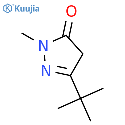 3-tert-butyl-1-methyl-4,5-dihydro-1H-pyrazol-5-one structure