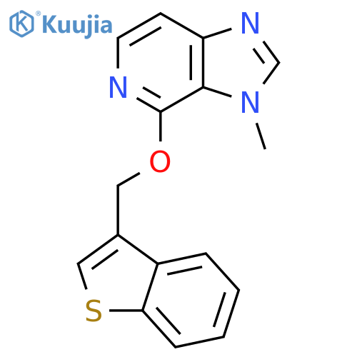 3H-Imidazo[4,5-c]pyridine, 4-(benzo[b]thien-3-ylmethoxy)-3-methyl- structure