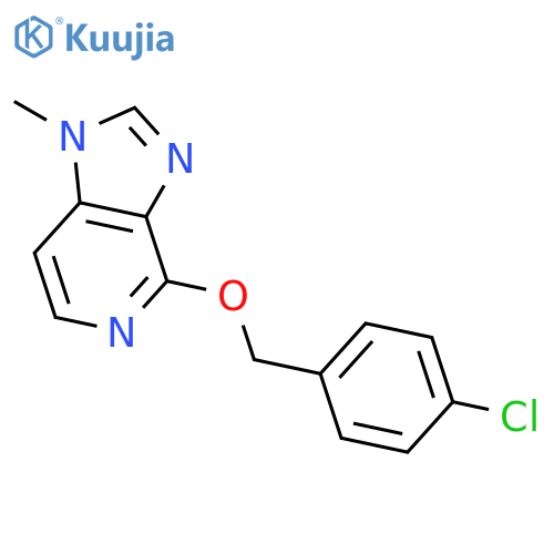 1H-Imidazo[4,5-c]pyridine, 4-[(4-chlorophenyl)methoxy]-1-methyl- structure