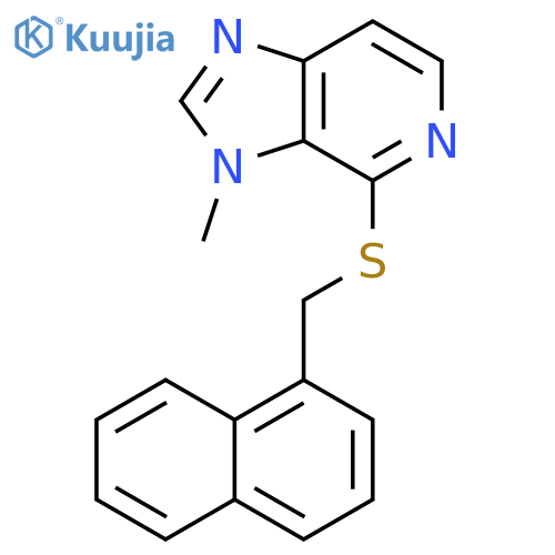 3H-Imidazo[4,5-c]pyridine, 3-methyl-4-[(1-naphthalenylmethyl)thio]- structure