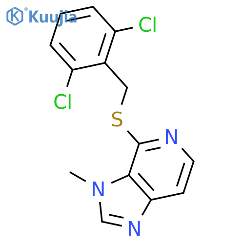 3H-Imidazo[4,5-c]pyridine, 4-[[(2,6-dichlorophenyl)methyl]thio]-3-methyl- structure
