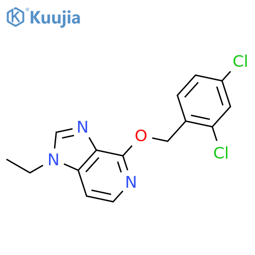 1H-Imidazo[4,5-c]pyridine, 4-[(2,4-dichlorophenyl)methoxy]-1-ethyl- structure