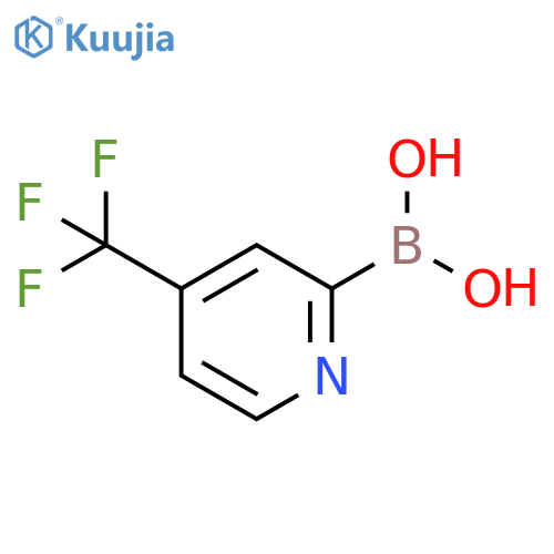 (4-(Trifluoromethyl)pyridin-2-yl)boronic acid structure