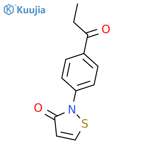 3(2H)-Isothiazolone, 2-[4-(1-oxopropyl)phenyl]- structure