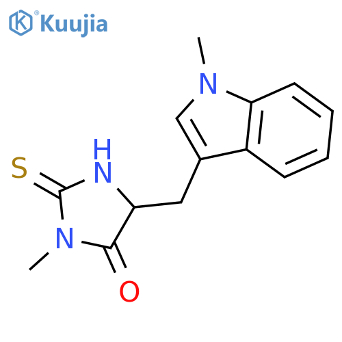 4-Imidazolidinone, 3-methyl-5-[(1-methyl-1H-indol-3-yl)methyl]-2-thioxo- structure